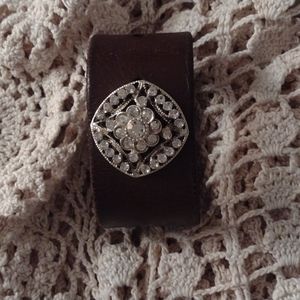 Genuine leather Aunt Belle's Baubles wristband with Bling!!